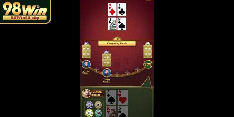 So sánh và phân định thắng thua trong cách chơi bài bửu 4 lá